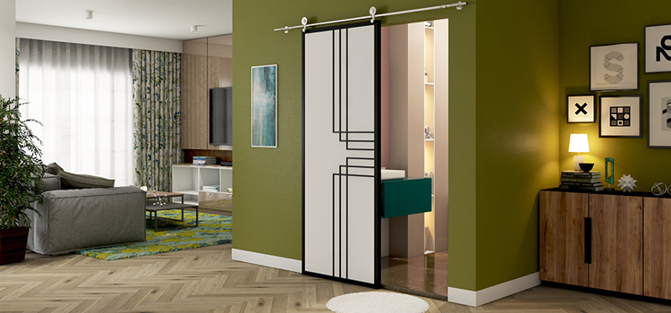 sliding bathroom door installation in Santa Clarita